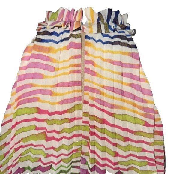 Amur Estfan Pleated Halter Neck Mini Dress Women's Double Rainbow Size: 4 NWT - Picture 4 of 7
